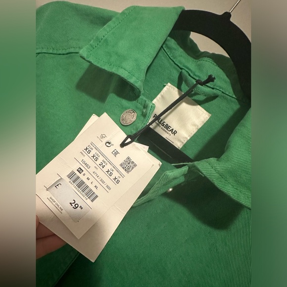 Pull&Bear Green Jean Jacket - Picture 5 of 6